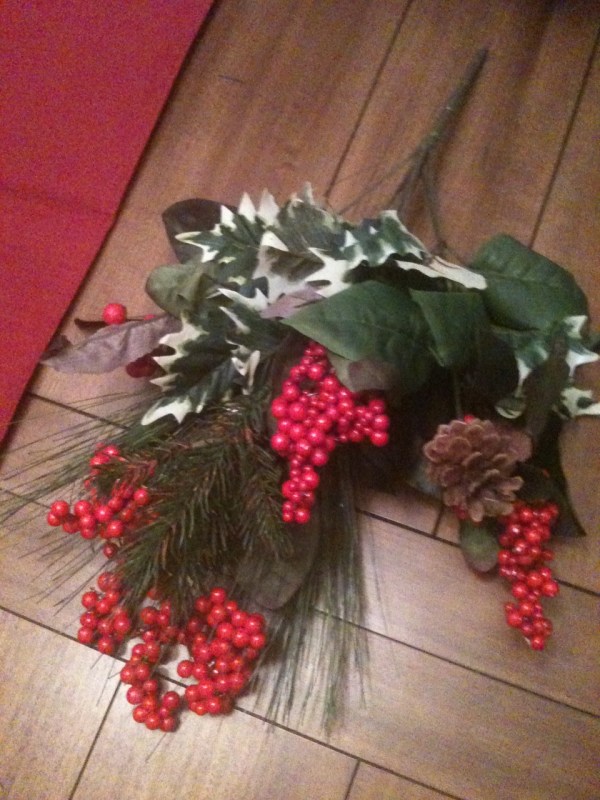 fake christmas flowers